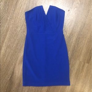 Lulus Strapless Blue Dress (small)