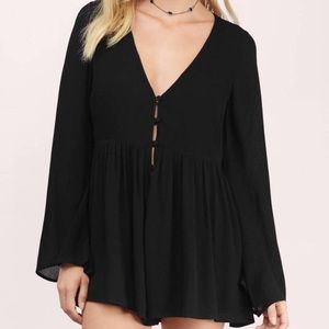 Front and center black ROMPER