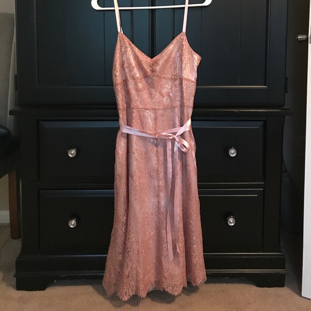 Beautiful pink and gold overlay dress