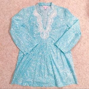 Lilly Pulitzer Sarasota Tunic, Blue Ice Cake, XS