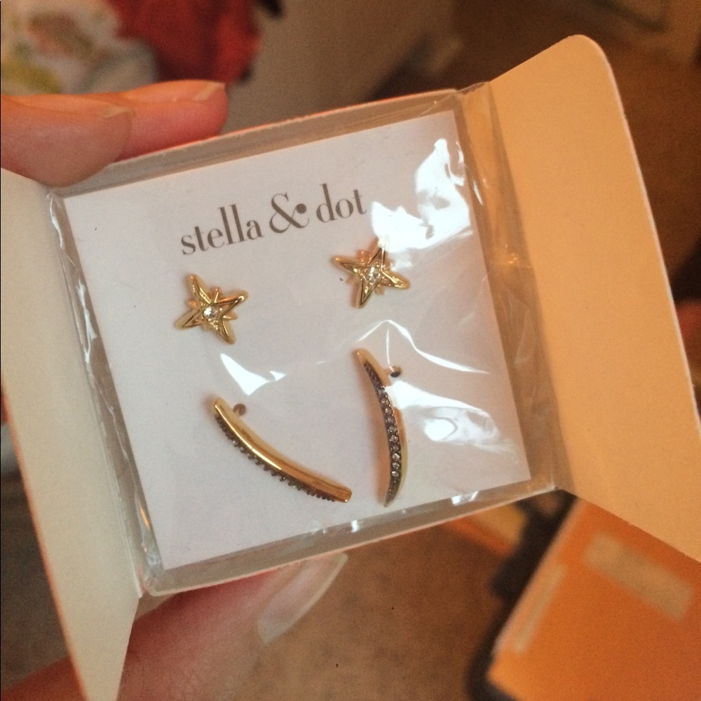 Stella & Dot Moon and Stars Stud Pack