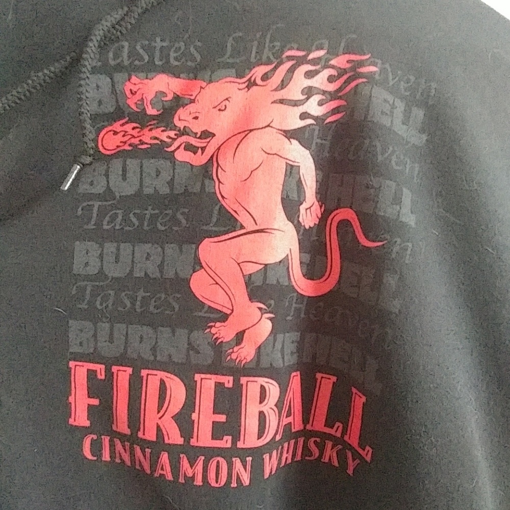 Men's Fireball whiskey hoodie