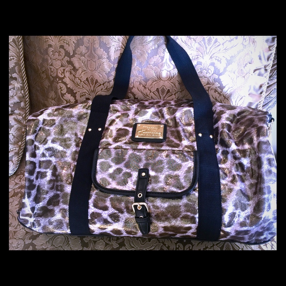 Juicy Couture Gold/black Leopard Weekender Bag