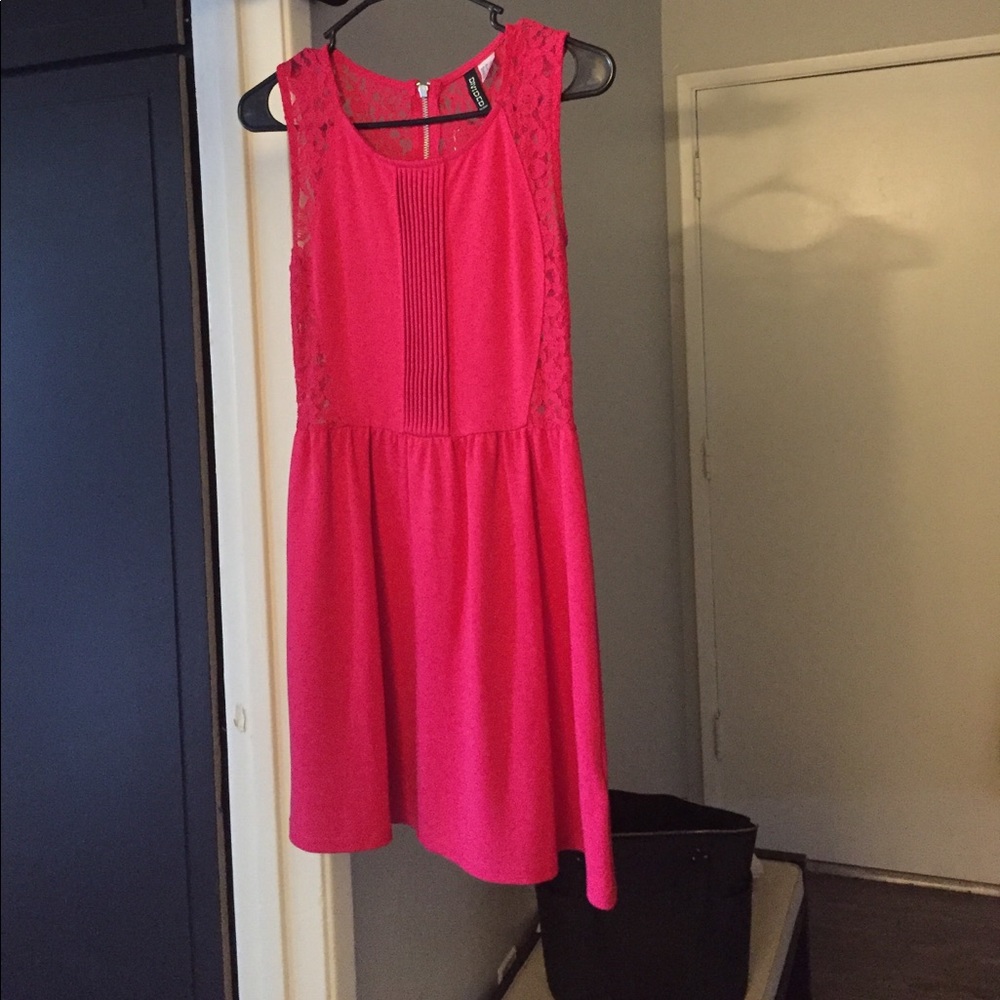 Hot pink dress