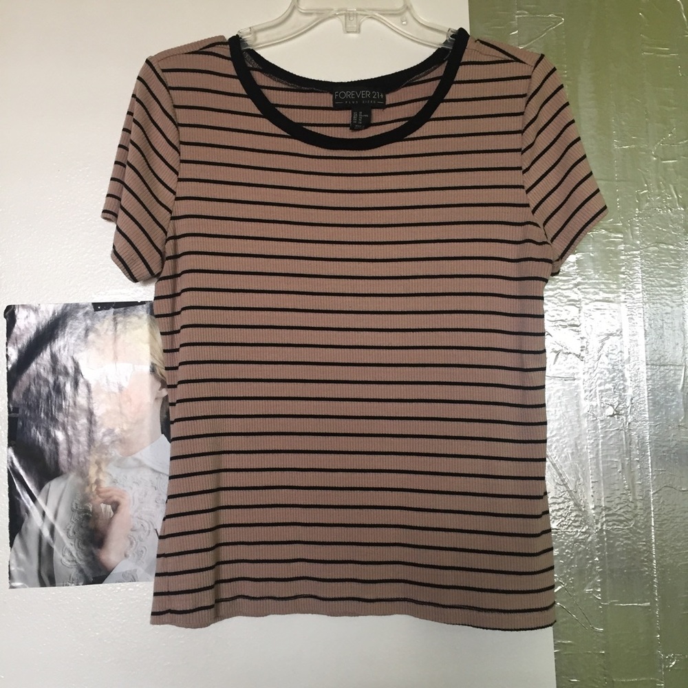 Forever 21+ ribbed ringer t-shirt