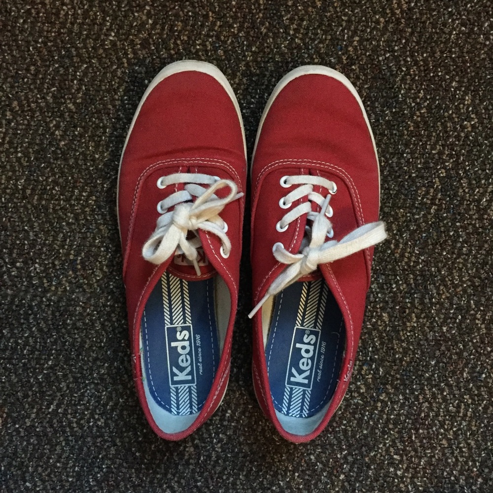 Keds red canvas sneakers