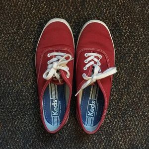 Keds red canvas sneakers