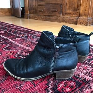 Lucky Brand Basel Booties (black leather, size 7)