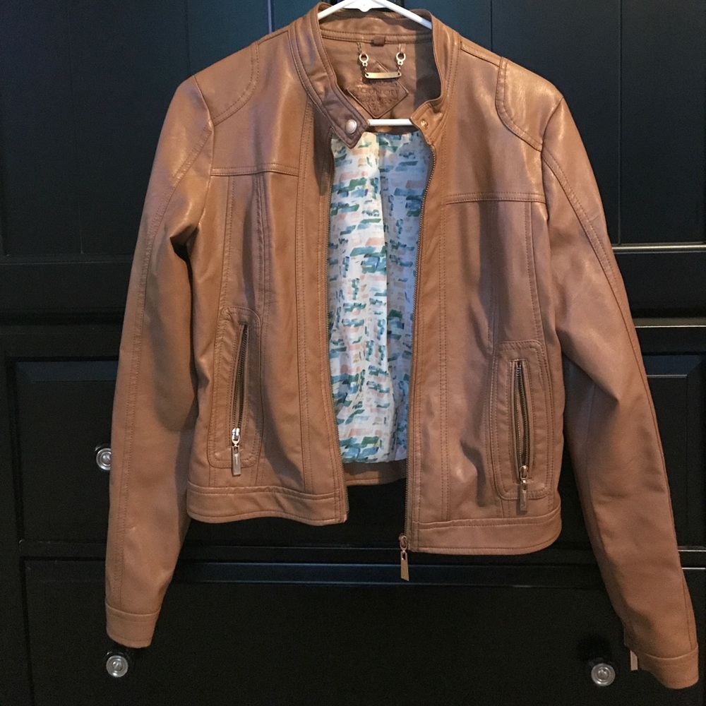 Camel colored JouJou leather jacket