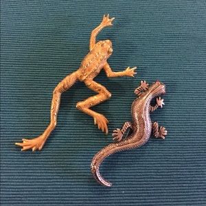 Set of Reptile Brooches