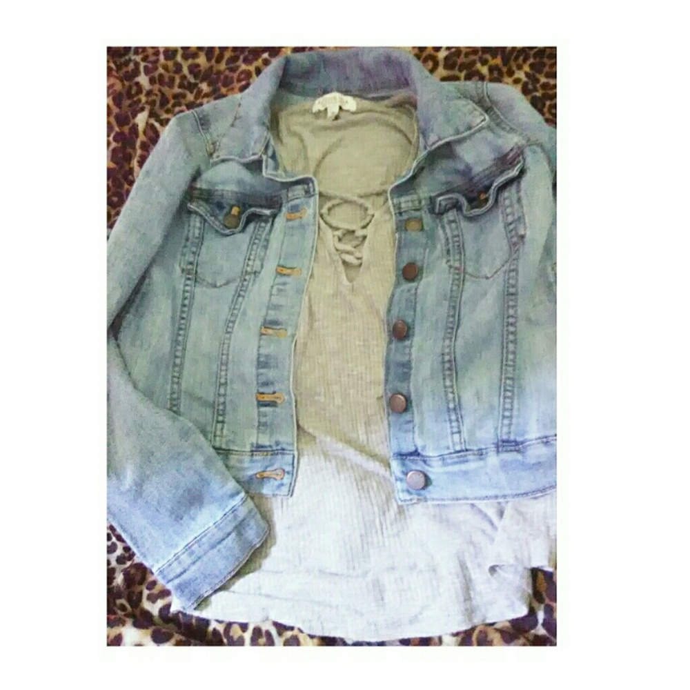 Shirt with jean jacket