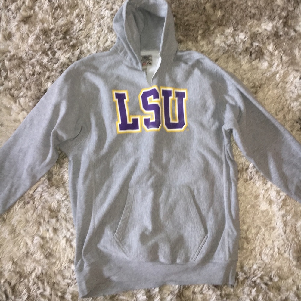 LSU grey hoodie sweatshirt size XXL