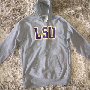 LSU grey hoodie sweatshirt size XXL
