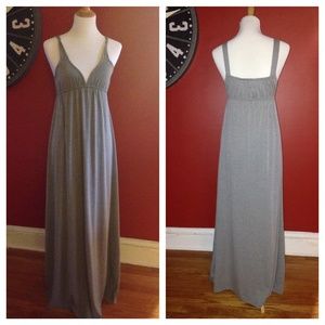 Poof Heather Grey Maxi Dress, Sz M