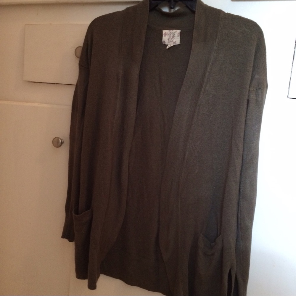 Hippie Rose Green Cardigan