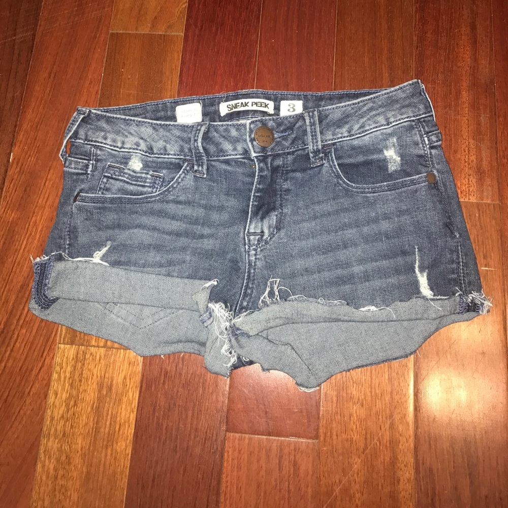 ripped jean shorts