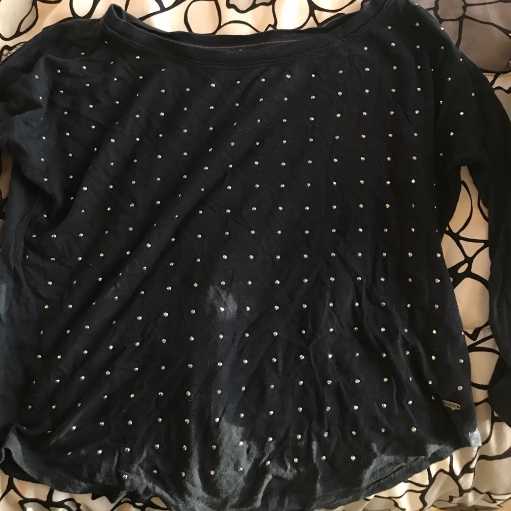 Long sleeve sparkle tee