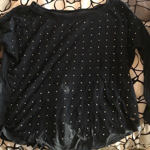 Long sleeve sparkle tee