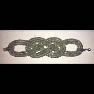 Stella and Dot Braided Silver Chain Bracelet