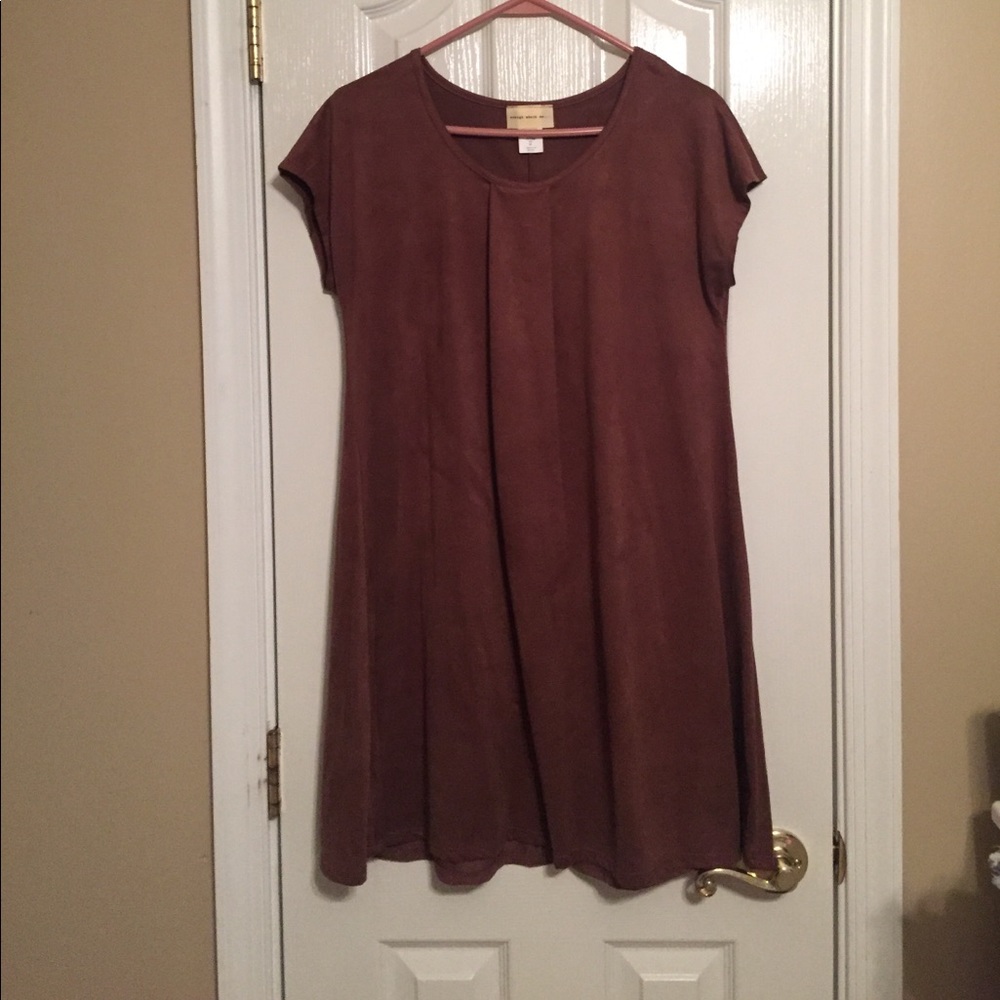 Faux suede dress