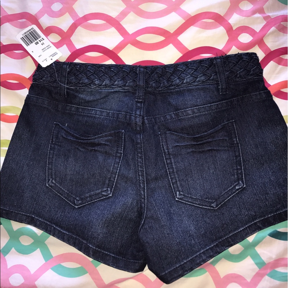 Dark Wash Jean Shorts - Picture 2 of 4