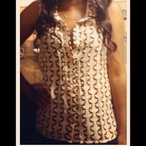 Sleeveless Button Down Blouse