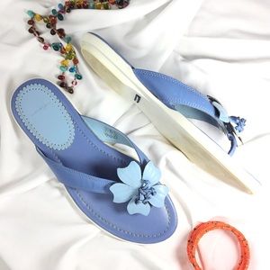 LANDS' END Leather Flip Flops