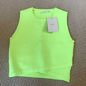 ALC nat reversible neon crop top