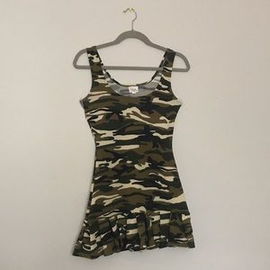 Elegant Moments Camouflage Mini Dress
