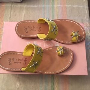 Miss Trish of Capri yellow starfish sandal
