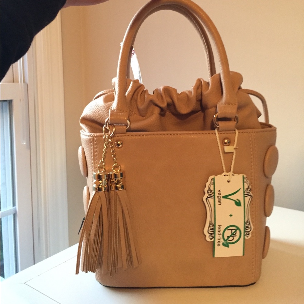Alyssa- Cream colored drawstring bag - Picture 1 of 5