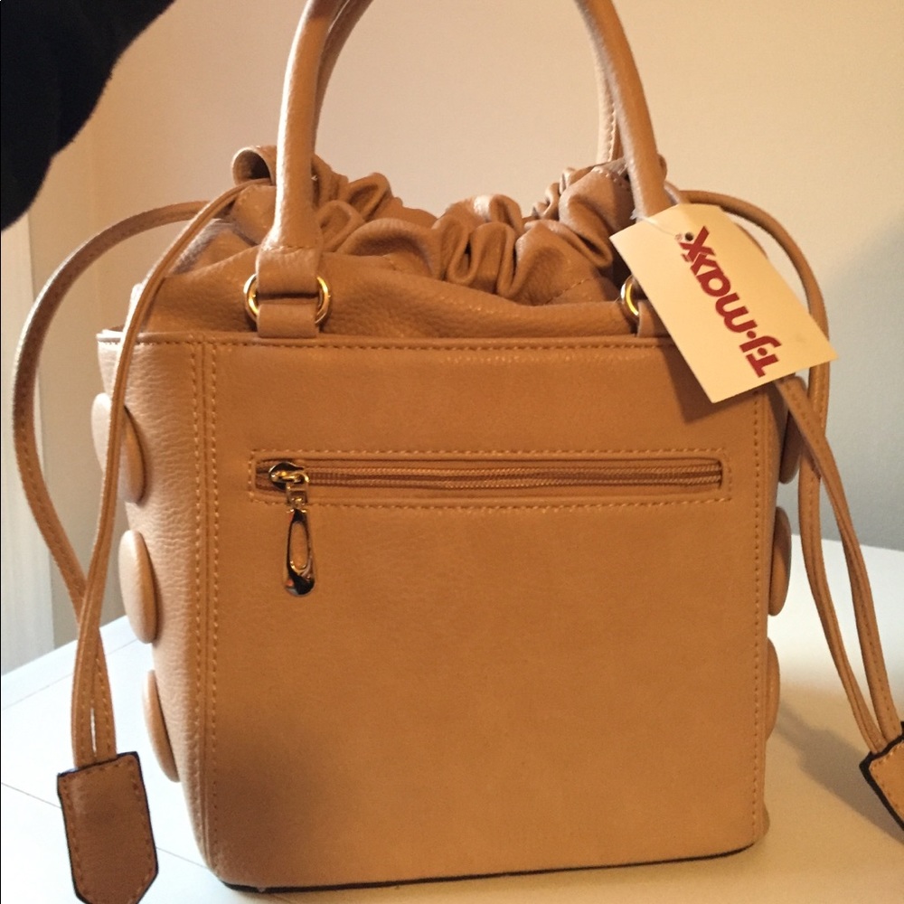 Alyssa- Cream colored drawstring bag - Picture 3 of 5