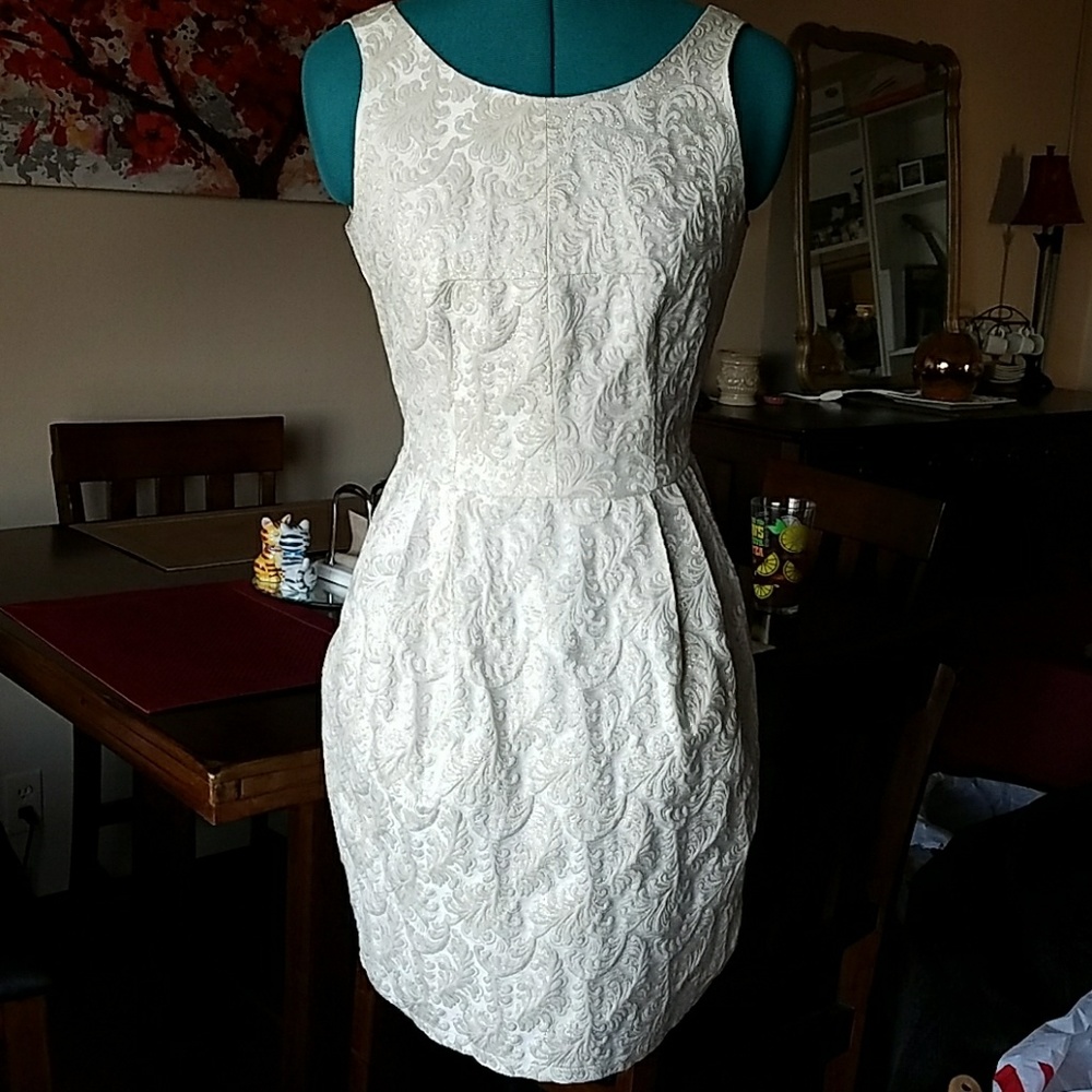 Gold and Cream Elegant Dress