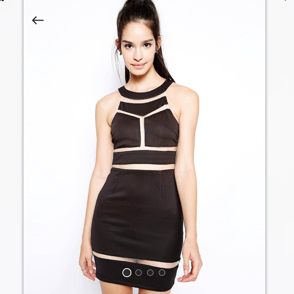 NWT - Body-conscious dress with mesh cutouts