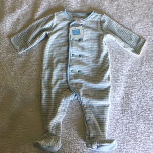 Janie and Jack footed long sleeved romper/onesie