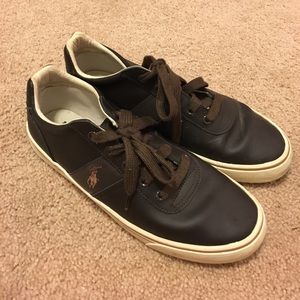 Brown Polo Ralph Lauren brown leather casual shoe