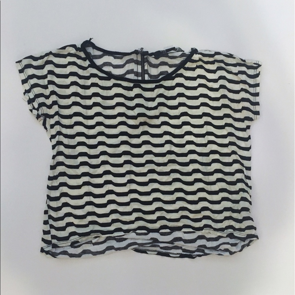 Striped boxy crop top