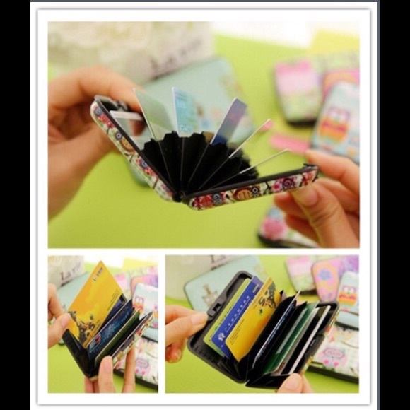 AUCTION PRICE👩🏻‍⚖️ Cute Tree Full of Owls ID Credit Card Holder - Picture 3 of 3