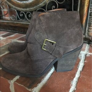 Brown Suede Booties