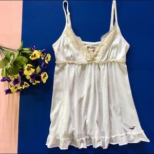 Hollister white tank top
