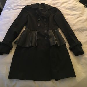 Zara black peplum jacket size xs