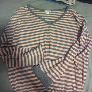Super soft long sleeve striped shirt