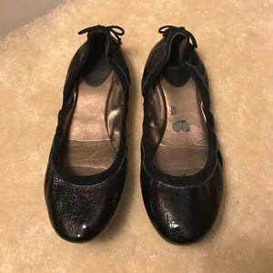 Black patent flats
