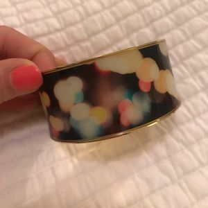 Kate Spade gold Bangle with colorful lights