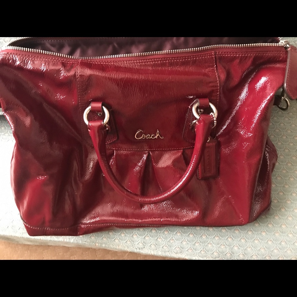 Red COACH purse