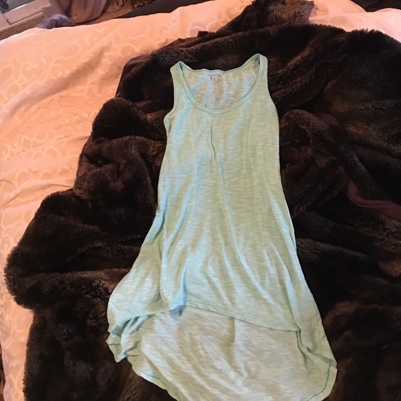 Icy light heathered turquoise colored tunic tank - Picture 1 of 7