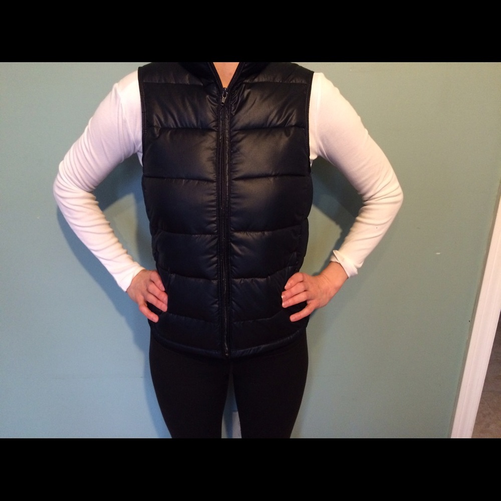 Metallic Blue Puffer Vest