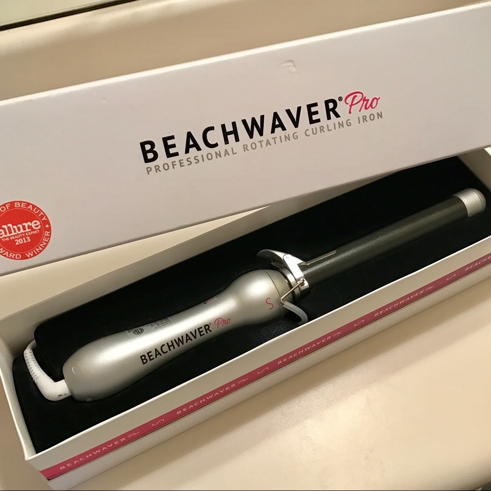 The Beachwaver Pro S rotating curling iron