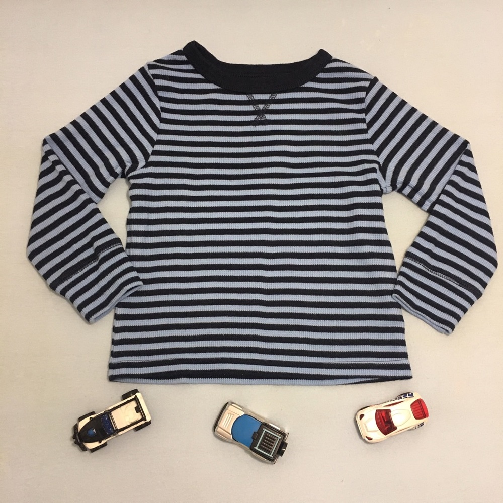 Blue striped thermal shirt