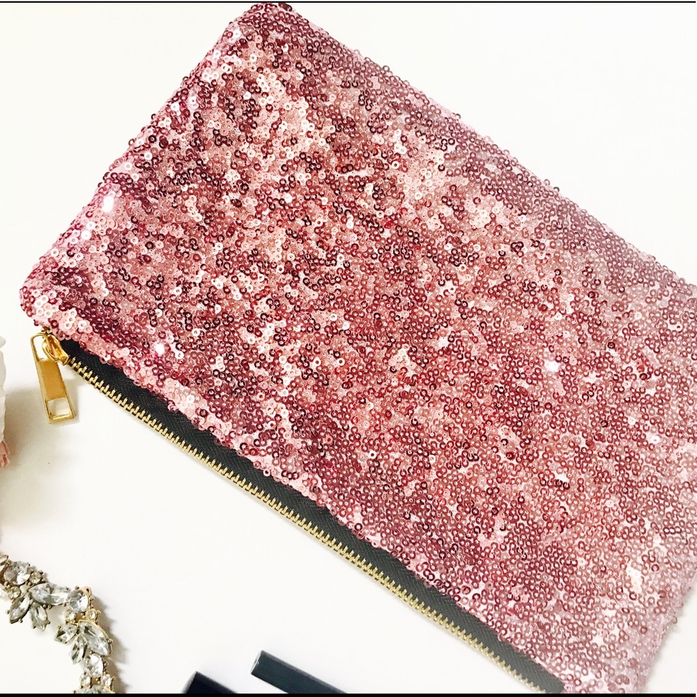 Sequins makeup bag, makeup bag, pouch,pink bag - Picture 2 of 3